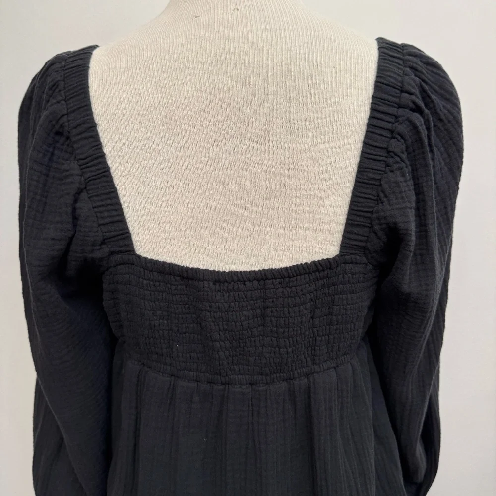 J.‎ Crew Square Neck Cotton Gauze Milkmaid Dress